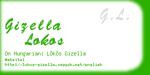 gizella lokos business card
