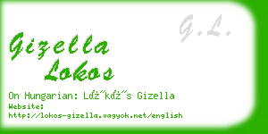 gizella lokos business card